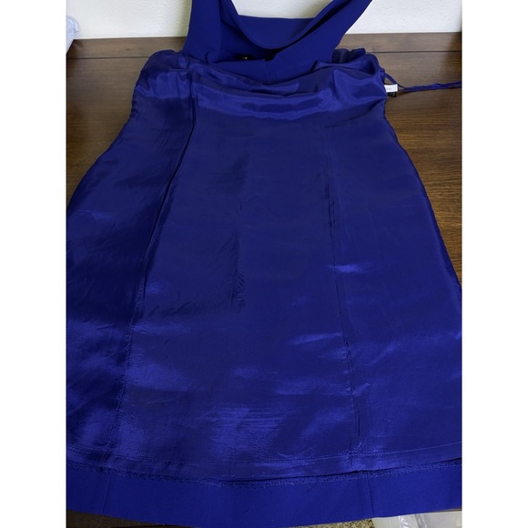 Tahari ASL Jackie O Sheath Dress Size 14 Blue 60's Classic Envelope Collar - Picture 14 of 16